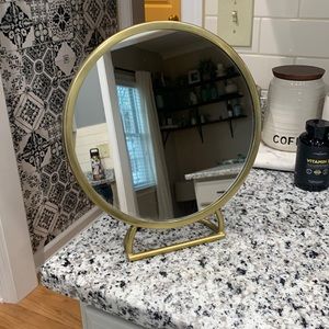 Anthropologie gold vanity mirror